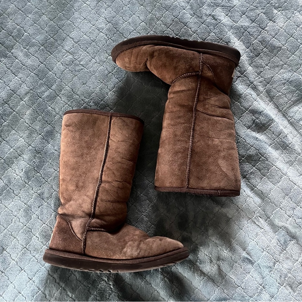 UGG Chestnut Suede Over-the-Knee Boots